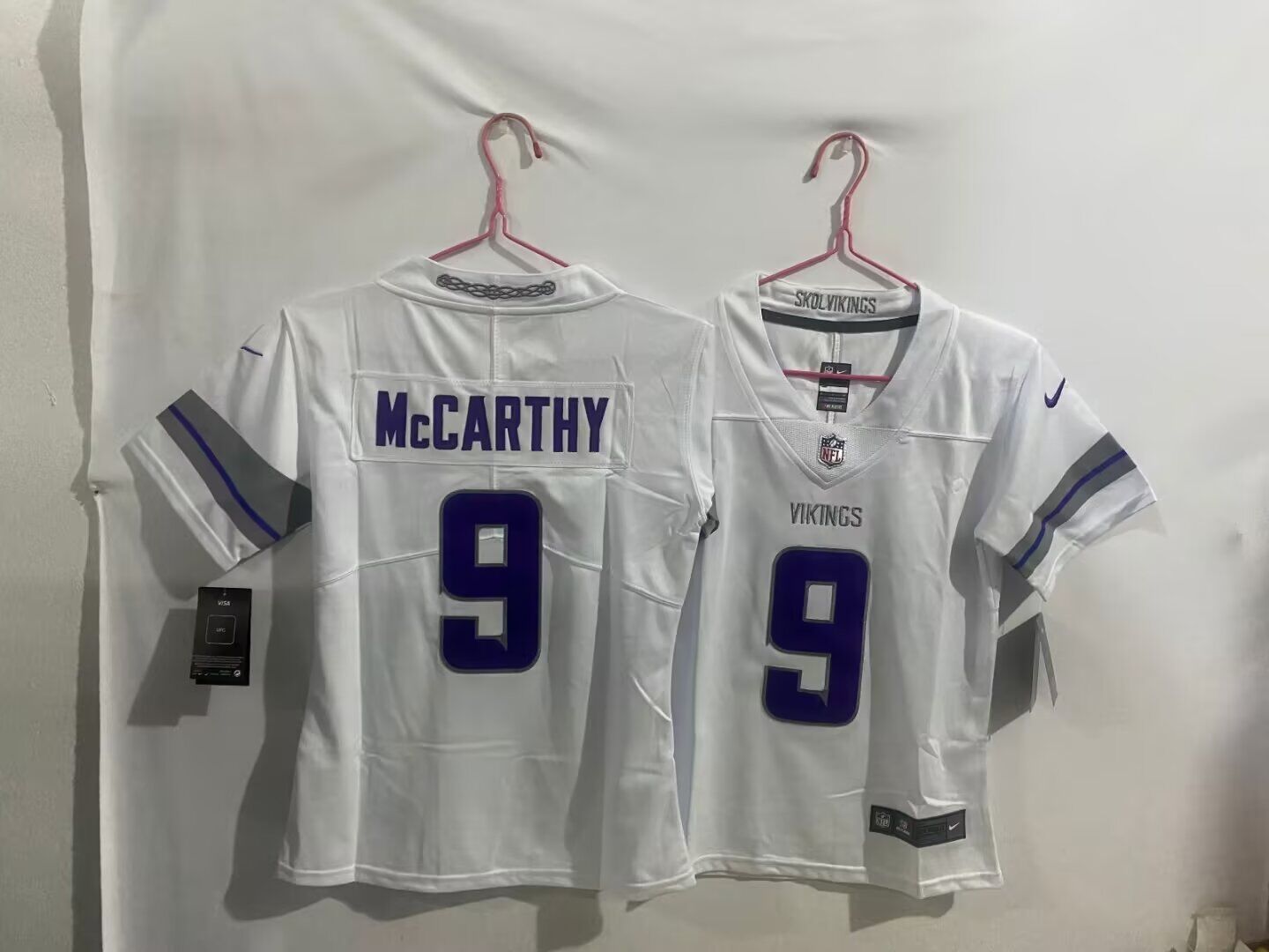 Youth Minnesota Vikings #9 Mccarthy White Retro three generations 2024 Nike Limited NFL Jersey style 1->houston texans->NFL Jersey